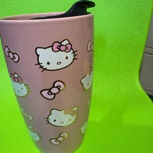 Hello Kitty Pink Travel Mug with Black Lid